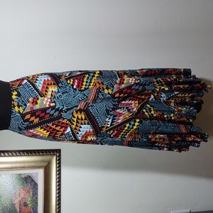 Notations Woven Rayon Tribal Print Skirt